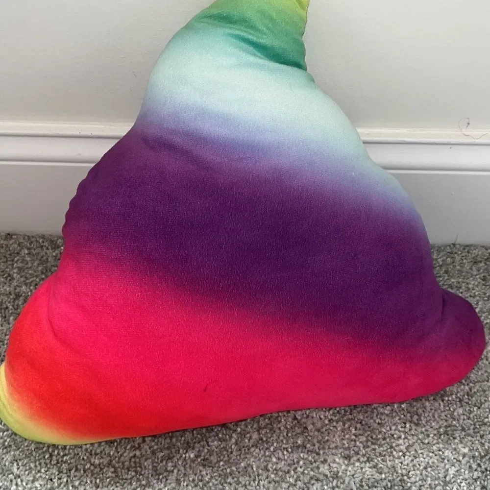 EMOJI rainbow LBGTQ soft plush POOh throw bedroom living room PILLOW 15” x 12”